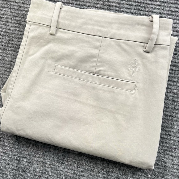 LRD Performance Men's 34x30 Golf Chino Pants Khaki Light Beige Straight‎ Fit - Picture 1 of 10